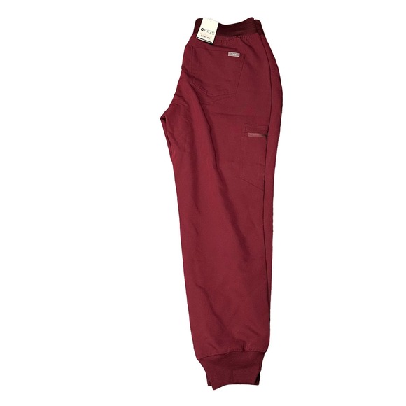 FIGS HIGH WASTED WOMENS ZAMORA PETTE 2.0 A SCRUB PANTS W22SW2012P MED BURGUNDY - Picture 1 of 5